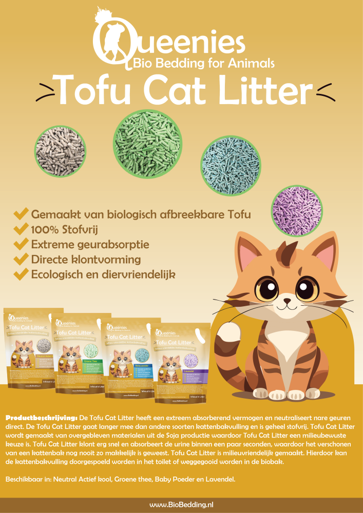 Tofu Cat litter - Biologisch afbreekbare kattenbakvulling