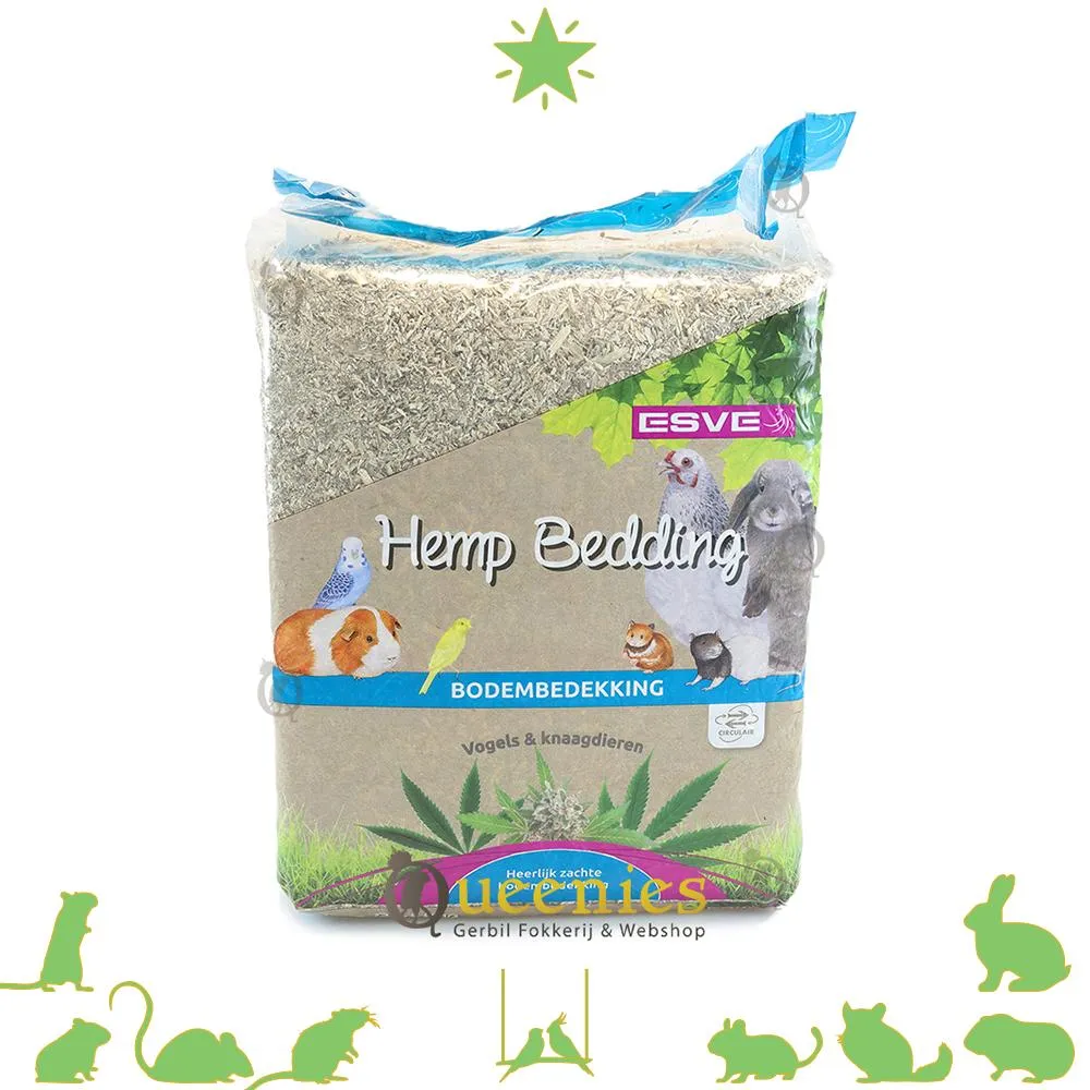 Esve Hennep Bedding 48 liter stofvrije bodembedekking voor Knaagdieren