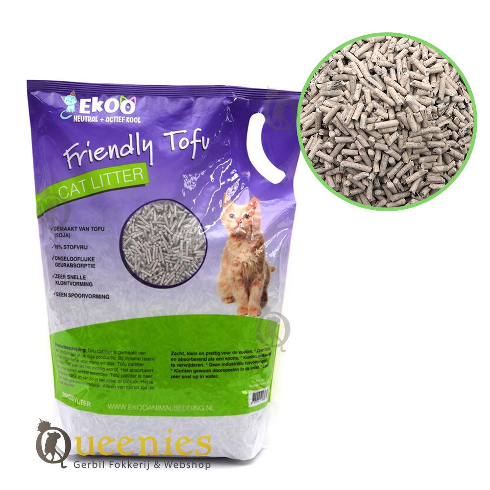 Ekoo Cat Litter - Tofu Kattenbakvulling - Neutraal met actieve kool