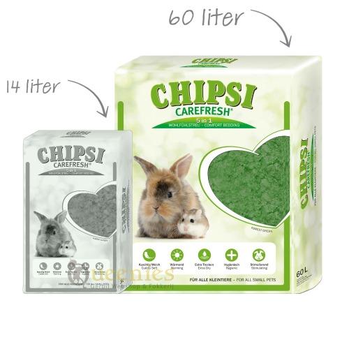Chipsi Carefresh Forest Green 60 liter grote verpakking