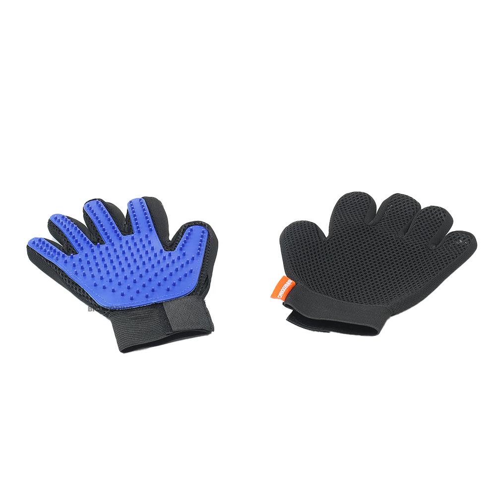 Handige verzorgingshandschoen in blauw met ademend rugdeel en stevige sluiting