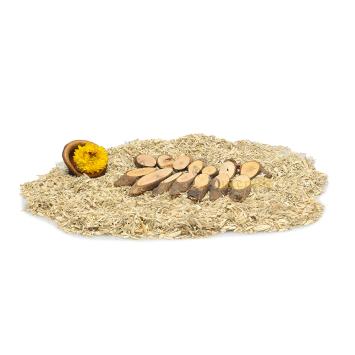Decoratieve houten schijfjes voor hamster huisje en looproute