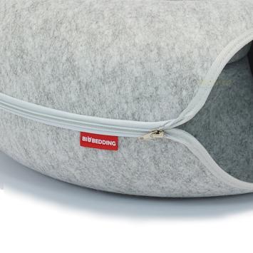 Donut White Edition 60 cm ronde kattenmand van vilt