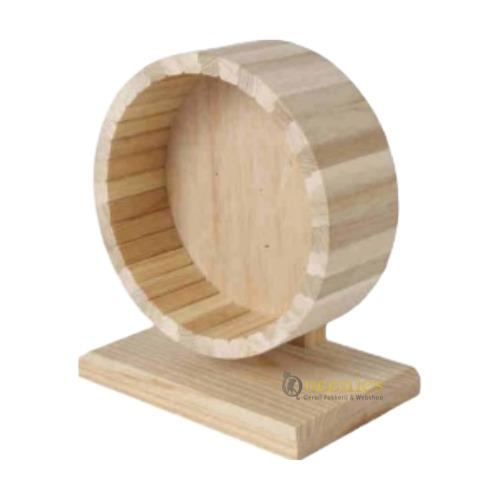Loopwiel van blank hout 29 cm voor Syrische hamster