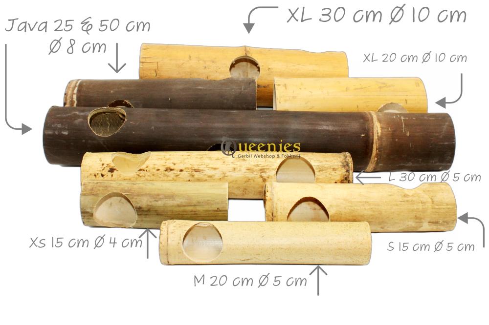 Bamboe tunnels voor knaagdieren