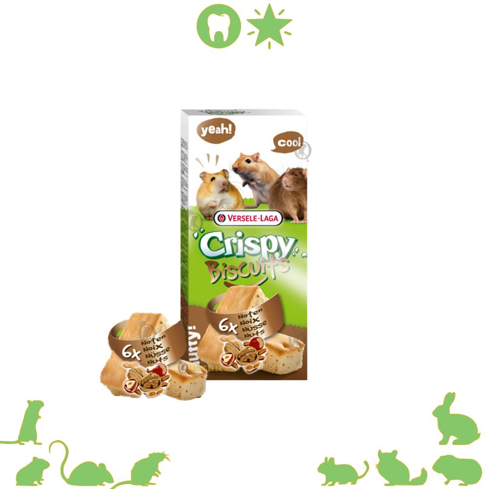 Krokante biscuits met noten voor kleine knaagdieren