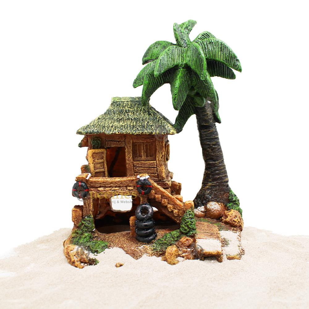 Gerbil huisje met palmbomen