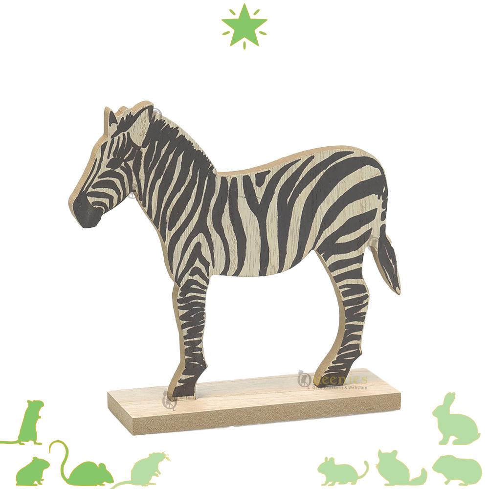 Houten Zebra voor Jungle of Savanne Hamsterscaping