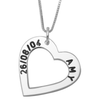 Ketting hangers hart graveren