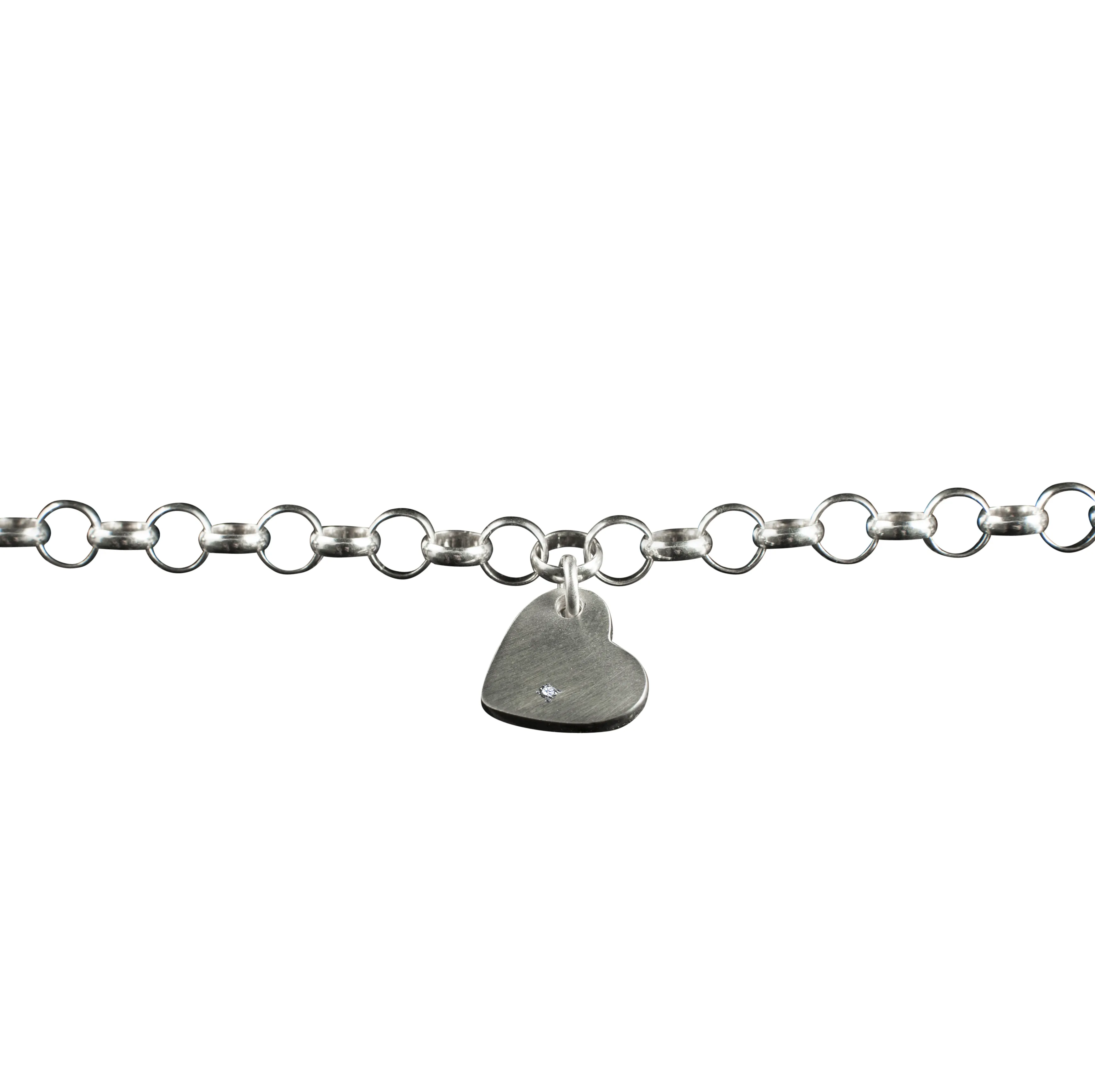 Wijzigingen van Verrijking ijsje Zilveren armband met steentje en askamer achter hart hanger