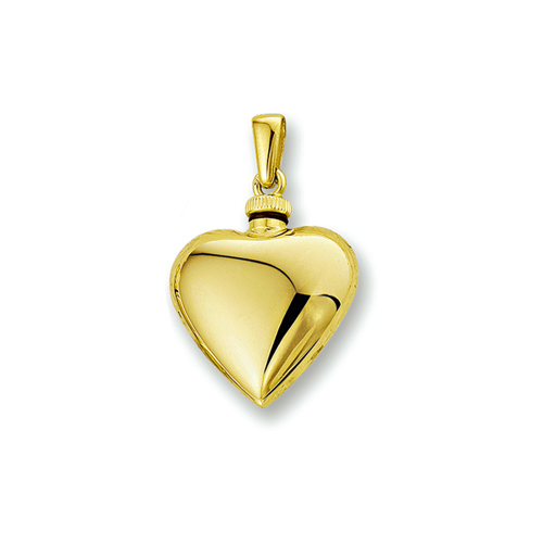 Gouden hartvormig urnhanger