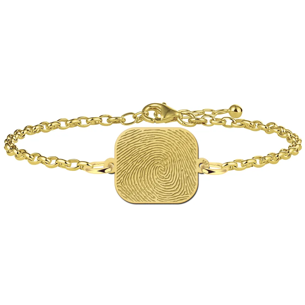 Schakelarmband met hanger hartje goud - Bijou Daisy