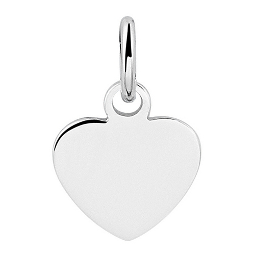 Zilveren hart hanger 12x8mm