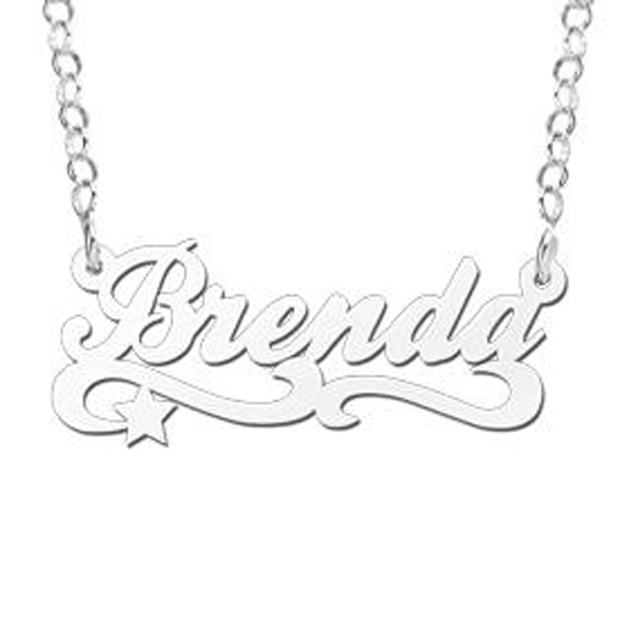 Zilveren naamketting Brenda Names4ever