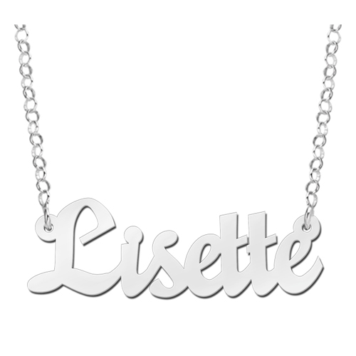 Zilveren naamketting Lisette