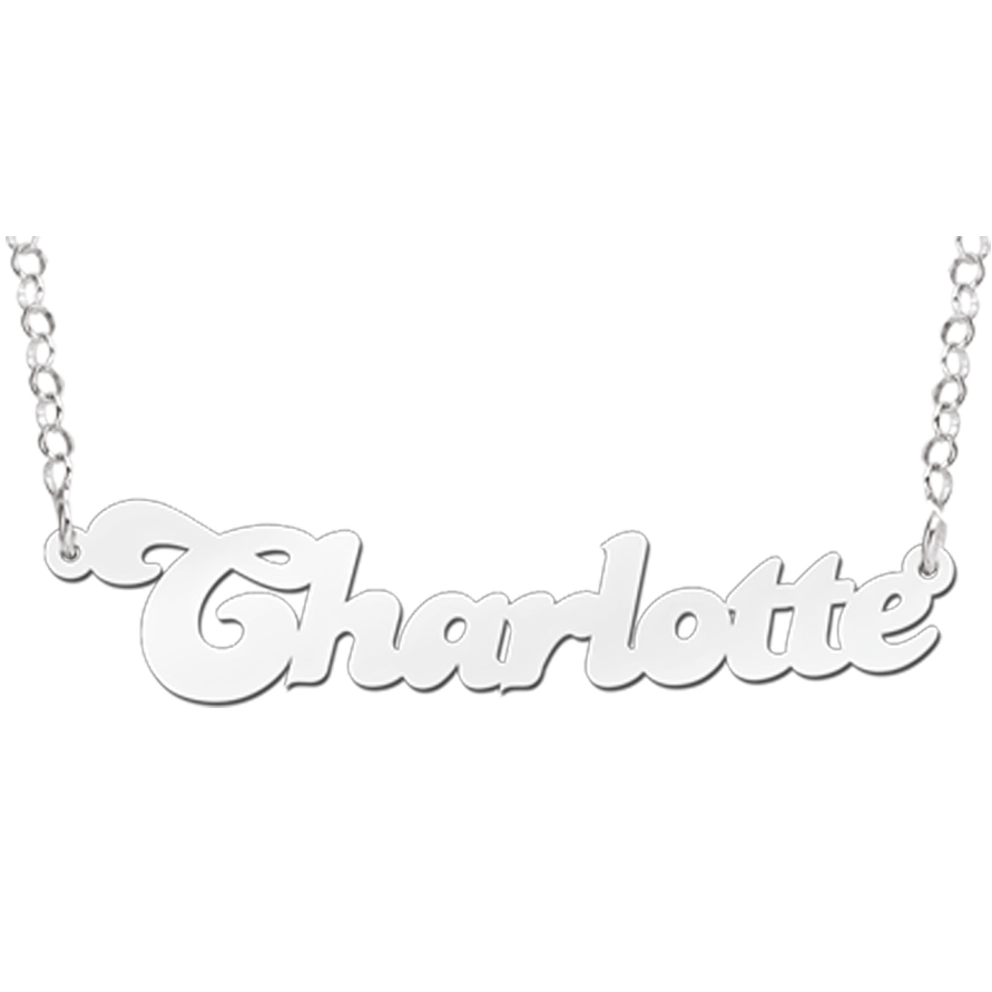 Zilveren naamketting Charlotte