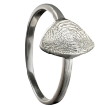 Zilveren vingerafdruk ring 11,5mm