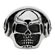 Zippo headphone skull ring voorzijde