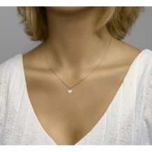 Zilveren hart hanger mat 8mm