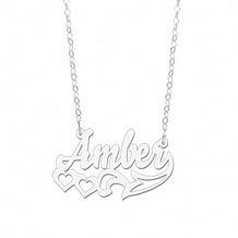 Zilveren naamketting Amber Names4ever