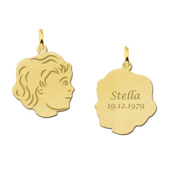 Gouden meisjes hanger met gravure Names4ever