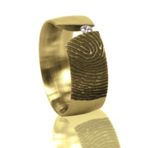 Gouden ring met vingerafdruk 841