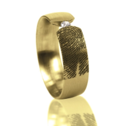 Gouden ring met vingerafdruk 842