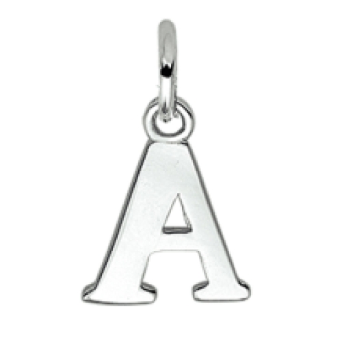 Zilveren letter hanger