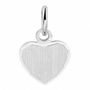 Zilveren hart hanger mat 8mm