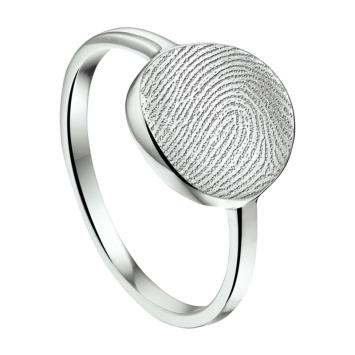 Zilveren vingerafdruk ring 11mm