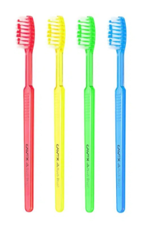 Cavex Rush Brush Einwegzahnbürste mit Zahnpasta 100 Stk.