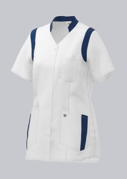 BP Stretchjacke Caro für Damen Weiß/Nachtblau