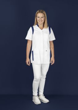 BP Stretchjacke Caro für Damen Weiß/Nachtblau