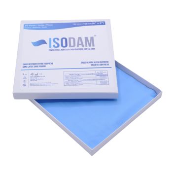 ISODAM Kofferdam Blätter non-latex Medium blau 152mm x 152mm 20 Stk.