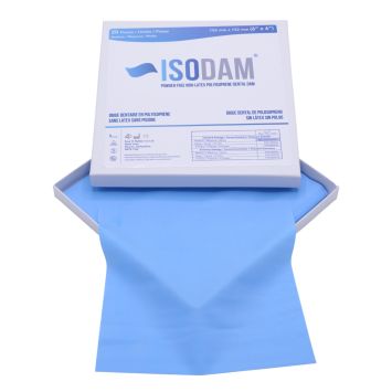 ISODAM Kofferdam Blätter non-latex Medium blau 152mm x 152mm 20 Stk.