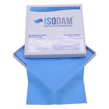 ISODAM Kofferdam Blätter non-latex Heavy blau 152mm x 152mm 20 Stk.