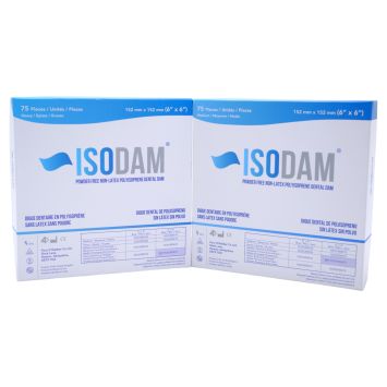 ISODAM Kofferdam Blätter non-latex Heavy blau 152mm x 152mm 75 Stk.
