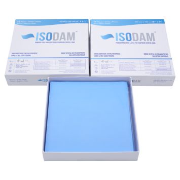 ISODAM Kofferdam Blätter non-latex Heavy blau 152mm x 152mm 75 Stk.