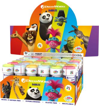 Seifenblasen Dreamworks Shrek, Kung Fu Panda... 36 x 60ml im Display Topqualität