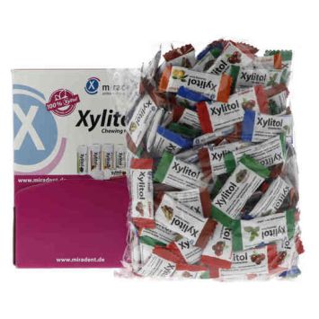 Miradent Xylitol Chewing Gum – dispenser Sortiment 200 Stk.