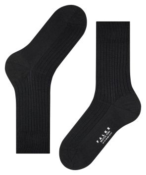 FALKE Bristol Pure Herrensocken Schwarz