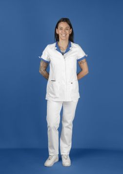 BP Jacke Laura für Damen Weiß/Azurblau