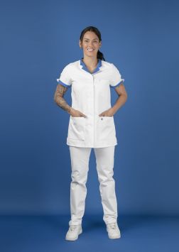 BP Jacke Laura für Damen Weiß/Azurblau