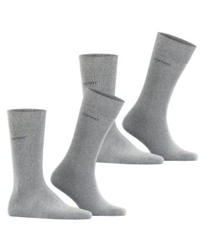 Esprit Basic Uni 2er-Pack Herrensocken Grau