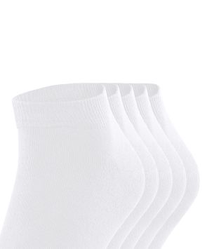 Esprit Solid 5-Pack Heren Sneakersokken Wit