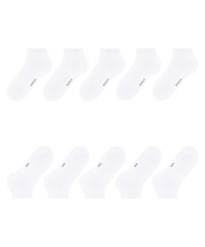 Esprit Solid 5-Pack Heren Sneakersokken Wit