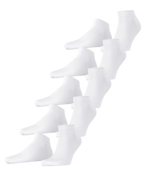 Esprit Solid 5-Pack Heren Sneakersokken Wit