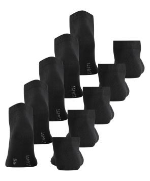 Esprit Solid 5er-Pack Herren-Sneakersocken Schwarz