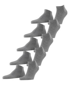 Esprit Solid 5er-Pack Herren-Sneakersocken Grau