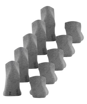 Esprit Solid 5er-Pack Herren-Sneakersocken Grau